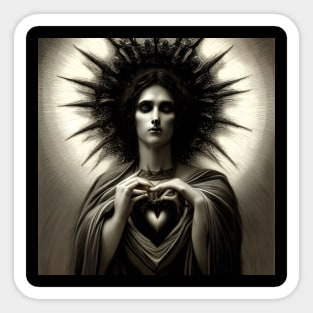 Gothic sacred heart Sticker